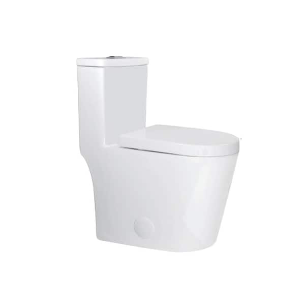 Unbranded Space Saving 12 in. Small Compact Toilet Bowl Only in White, Dual Flush for Tiny Bathroom, RV Room, Powder Room