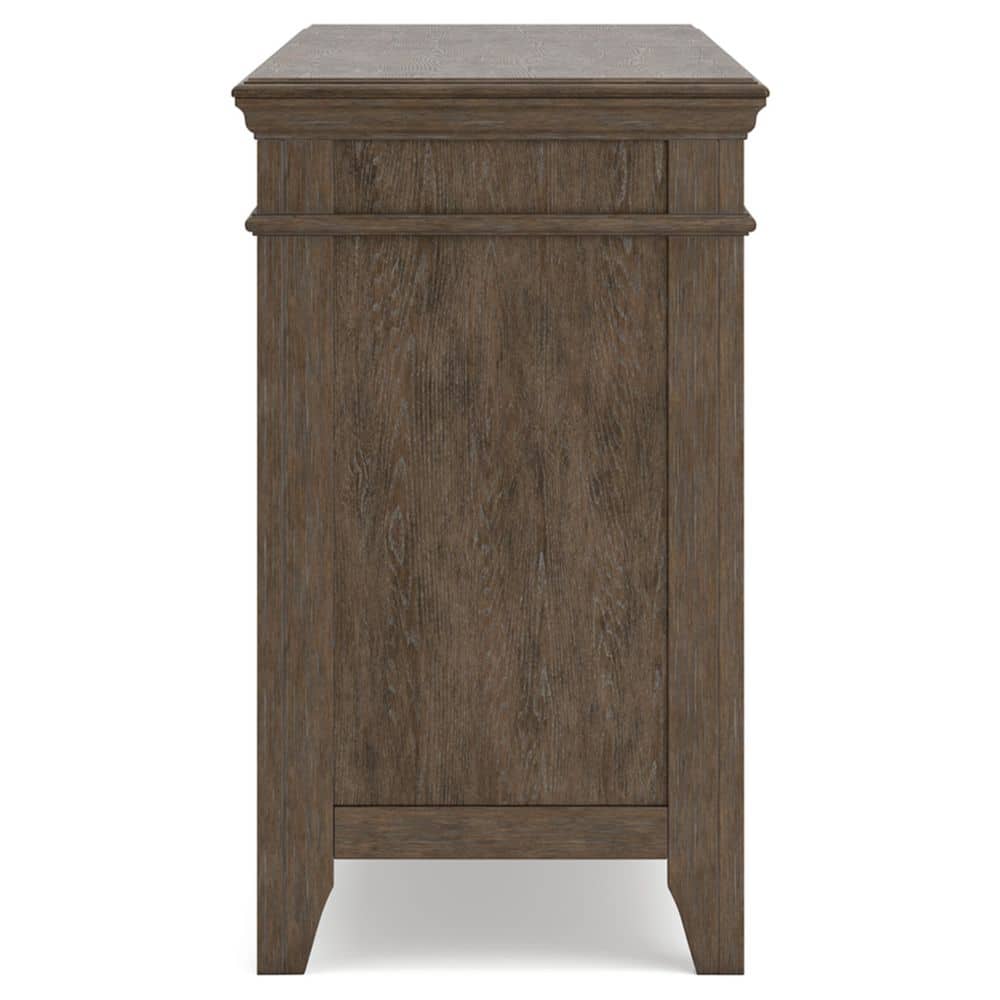 Weathered Gray 60" Acacia Wood Traditional Credenza