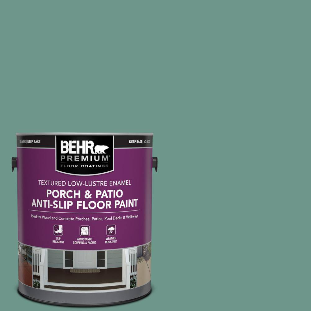 1 gal. #M440-5 Lunar Tide Textured Low-Lustre Enamel Interior/Exterior Porch and Patio Anti-Slip Floor Paint price history on PriceWatchPro