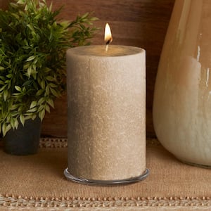 4 in. x 6 in. Timberline Beeswax Unscented Pillar Candle