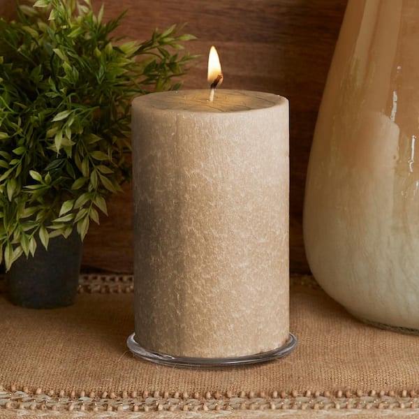 ROOT CANDLES 4 in. x 6 in. Timberline Beeswax Unscented Pillar Candle