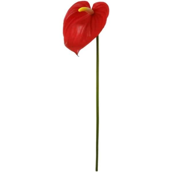 Larksilk 30 in. Artificial Red Indoor Anthurium Plant 12-Pack Lifelike Floral Home Decor, Floral Home by Artificial Flowers