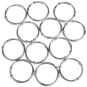 Shower Victoria Curtain Rings in Chrome (Set of 12)