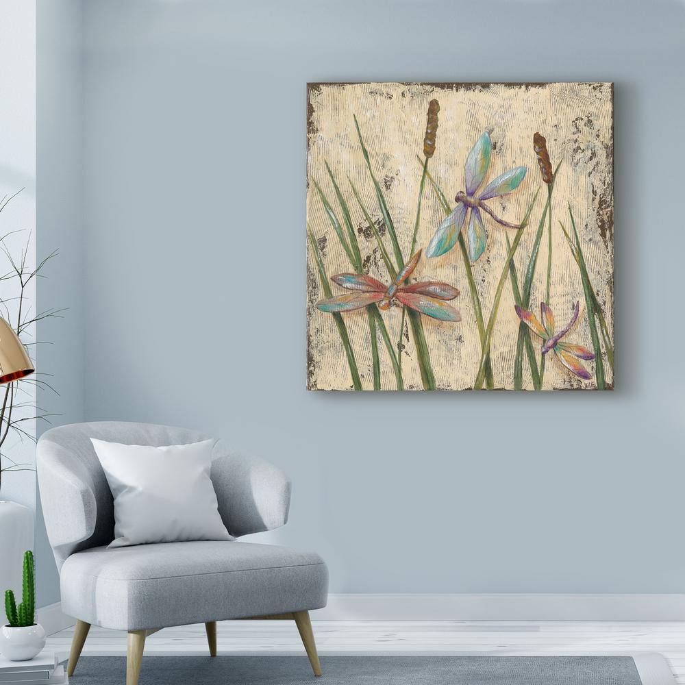 Multicolor Dragonfly Print on Canvas for Kids' Rooms