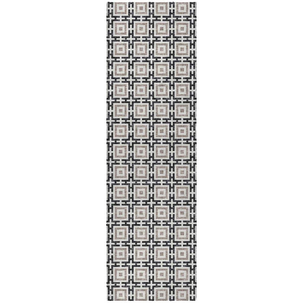 Dream Shag Premium Machine Washable Abstract ADS139 Black 2 ft. x 7 ft. Runner Rug price history on PriceWatchPro