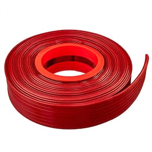 1-1/2 in. Dia x 100 ft. Red PVC 10 Bar High Pressure Lay Flat Discharge and Backwash Hose