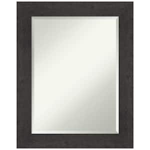 Medium Rectangle Distressed Brown/Tan Beveled Glass Modern Mirror (29.5 in. H x 23.5 in. W)