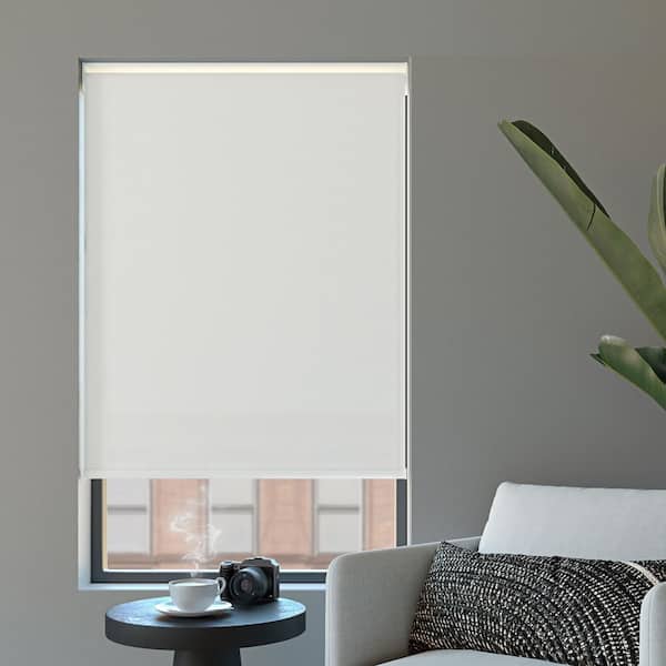 Sun Zero Morris Cordless White Light Filtering Daybreak Fabric Roller Shade 45 in. W x 72 in. L