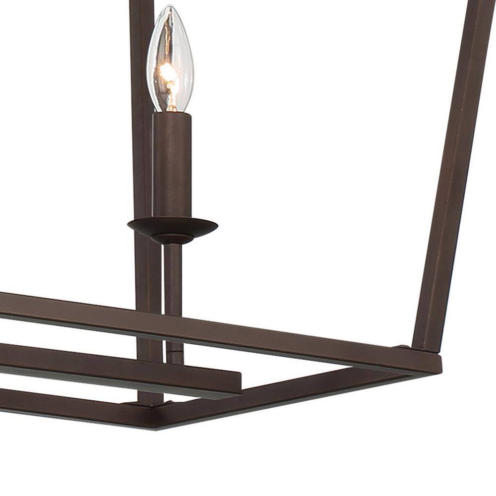 Oil Rubbed Bronze 6-Light Candle Style Linear Pendant