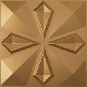 19 5/8 in. x 19 5/8 in. Nikki EnduraWall Decorative 3D Wall Panel, Gold (12-Pack for 32.04 Sq. Ft.)