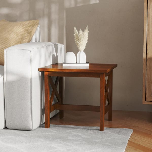 Carnegy Avenue 22 in. Walnut Square Wood End Table