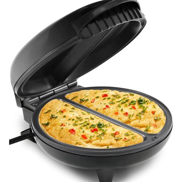 Aoibox Medium 3.75 in. Stainless Steel Non-Stick Omelette Pan in Black