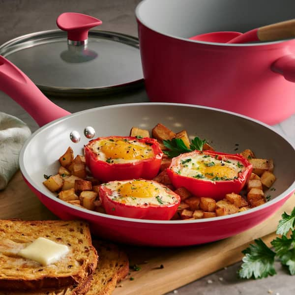 Tramontina 9-Piece Non-stick Cookware Set, Red