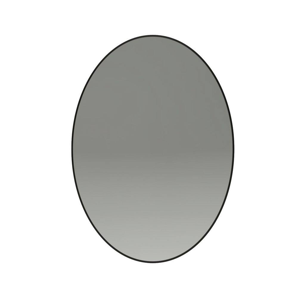 Olivia 20 in. W x 28 in. H Oval Metal Medicine Cabinet with Mirror