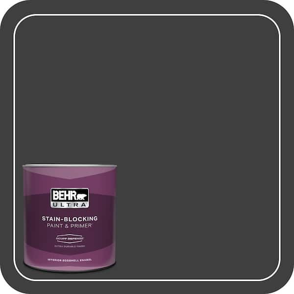 BEHR ULTRA 1 qt. Black Extra Durable Eggshell Enamel Interior Paint & Primer