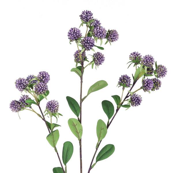 LIVING LUXURY 30 in. Purple Artificial Wild Berry Filler Flower