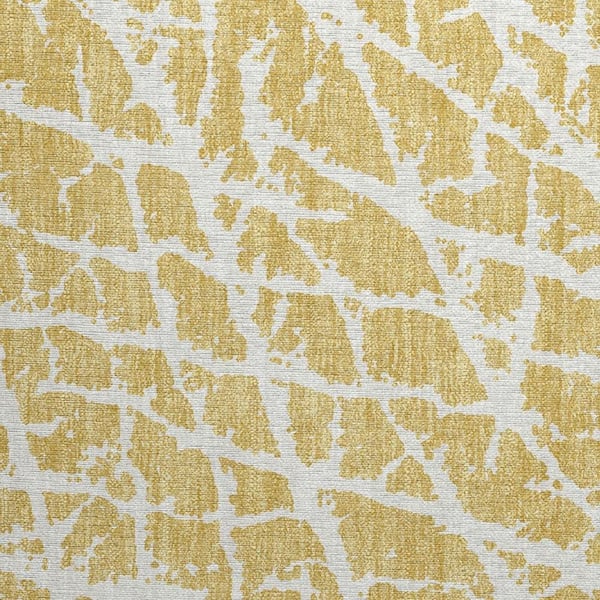 Gold and White 2 ft. x 3 ft. Abstract Indoor/Outdoor Area Rug