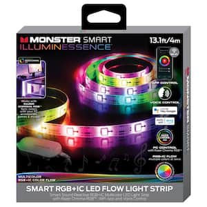 13.1ft Smart Sound Reactive Multi-Color Color Flow Effect LED Amplifier Light Strip with App Control