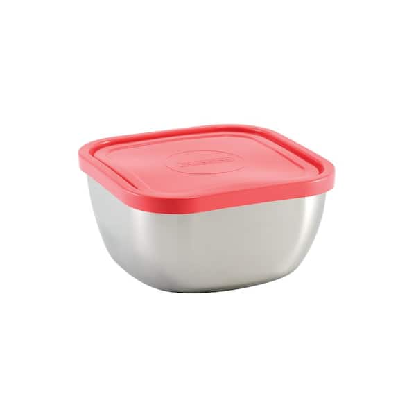 RUBBERMAID Square 4oz 118 ml Food Storage Container Red Lid Set Of 5