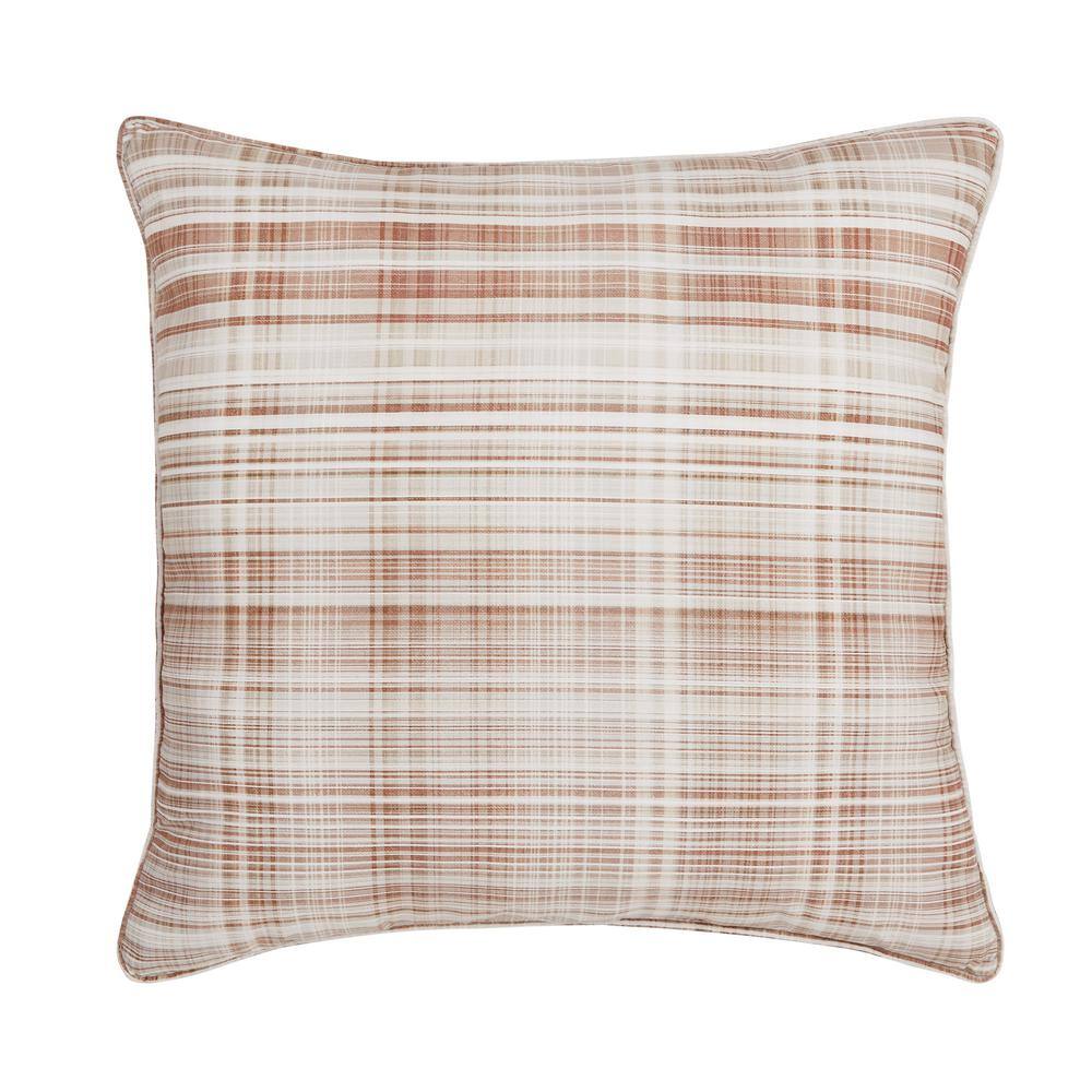 "Peyton Cinnamon Cotton Plaid 20"" Square Decorative Throw Pillow 20 In. L X 20 In. W" price history on PriceWatchPro