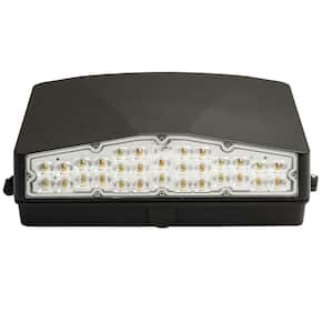 250-Watt Equivalent Integrated LED Bronze Wall Pack Light, Adjustable Lumens and CCT