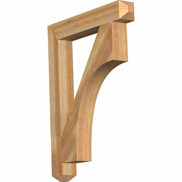 Ekena Millwork 4 in. x 36 in. x 28 in. Western Red Cedar Westlake Craftsman Rough Sawn Bracket