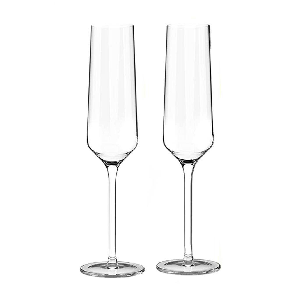 7 oz. Champagne Flutes Glass (Set of 2) KX882 The Home Depot