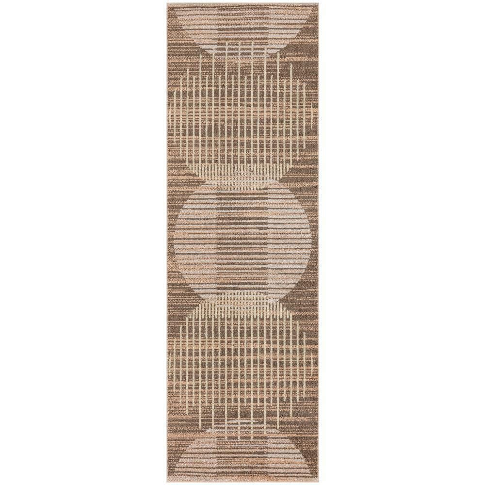 Astra Machine Washable Latte 2 ft. x 6 ft. Graphic Contemporary Runner Area Rug price history on PriceWatchPro