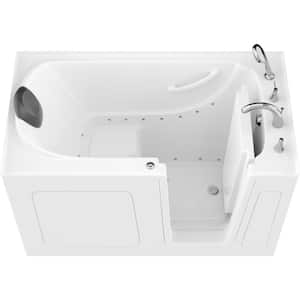 Safe Premier 59.6 in. x 60 in. x 32 in. Right Drain Walk-in Air Bathtub in White