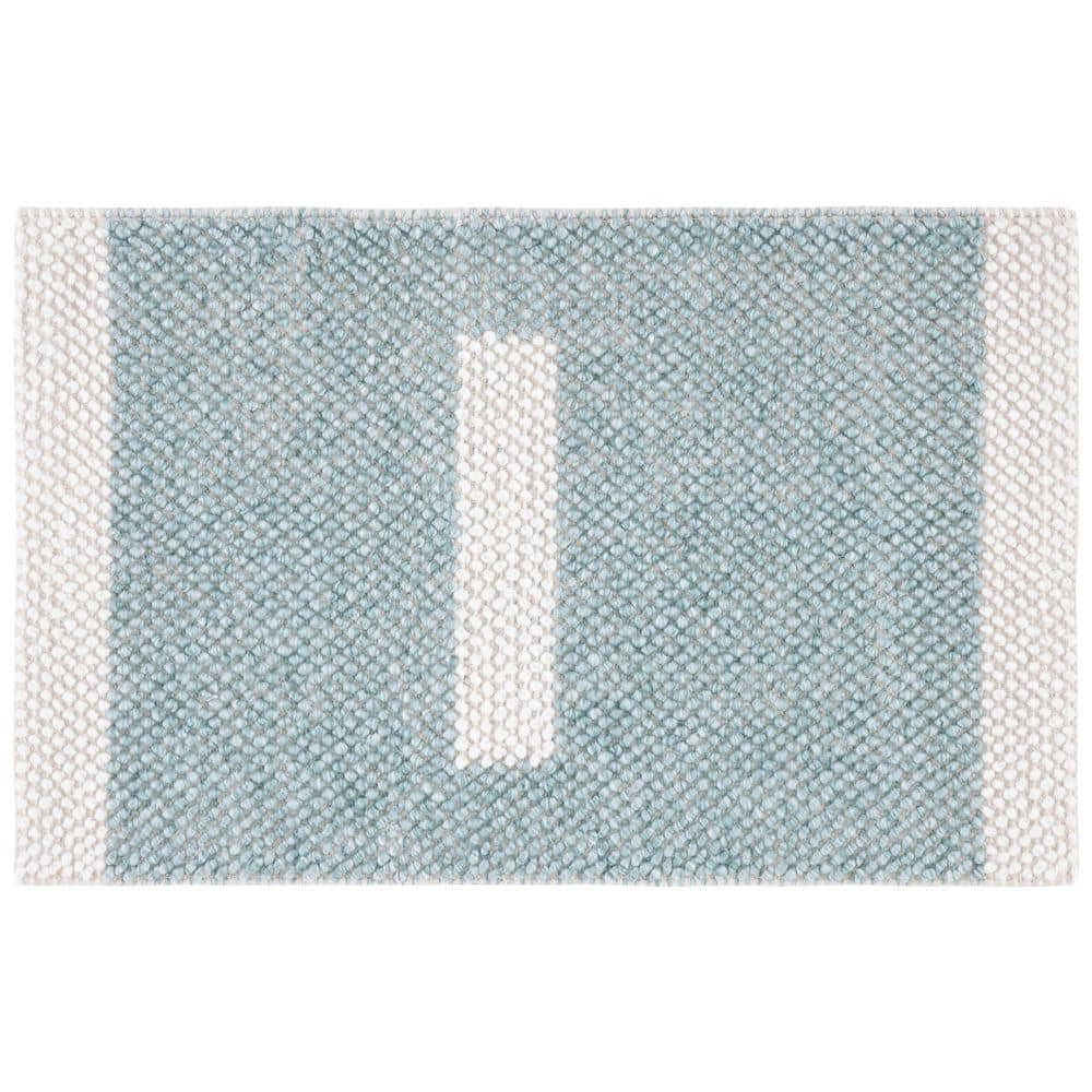 Natura 3 ft. x 5 ft. Turquoise/Ivory Geometric Border Area Rug price history on PriceWatchPro