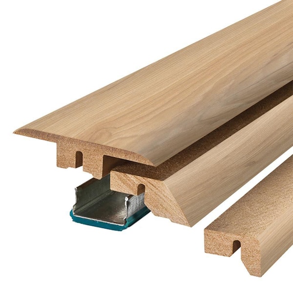 Branson 0.75 in. T x 2.37 in. W x 78.7 in. L Textured Wood Look Laminate Moulding/Trim 4 in 1 Molding