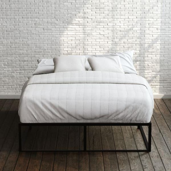 Black Metal King Platform Bed Frame