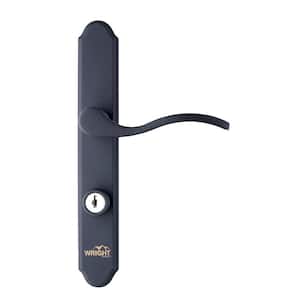 Serenade Mortise Keyed Lever Mount Latch with Deadbolt for Screen and Storm Doors, Matte Black