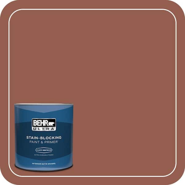 BEHR ULTRA 1 qt. #200F-6 Sequoia Grove Extra Durable Satin Enamel Interior Paint & Primer