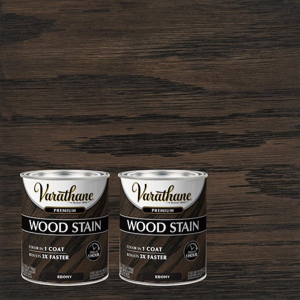 1 qt. Ebony Premium Fast Dry Interior Wood Stain (2-Pack)