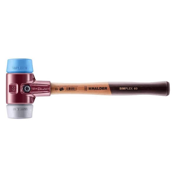 Halder Simplex 60 3.5 lbs. Mallet with Soft Blue Rubber, Grey Rubber Inserts, Non-Marring