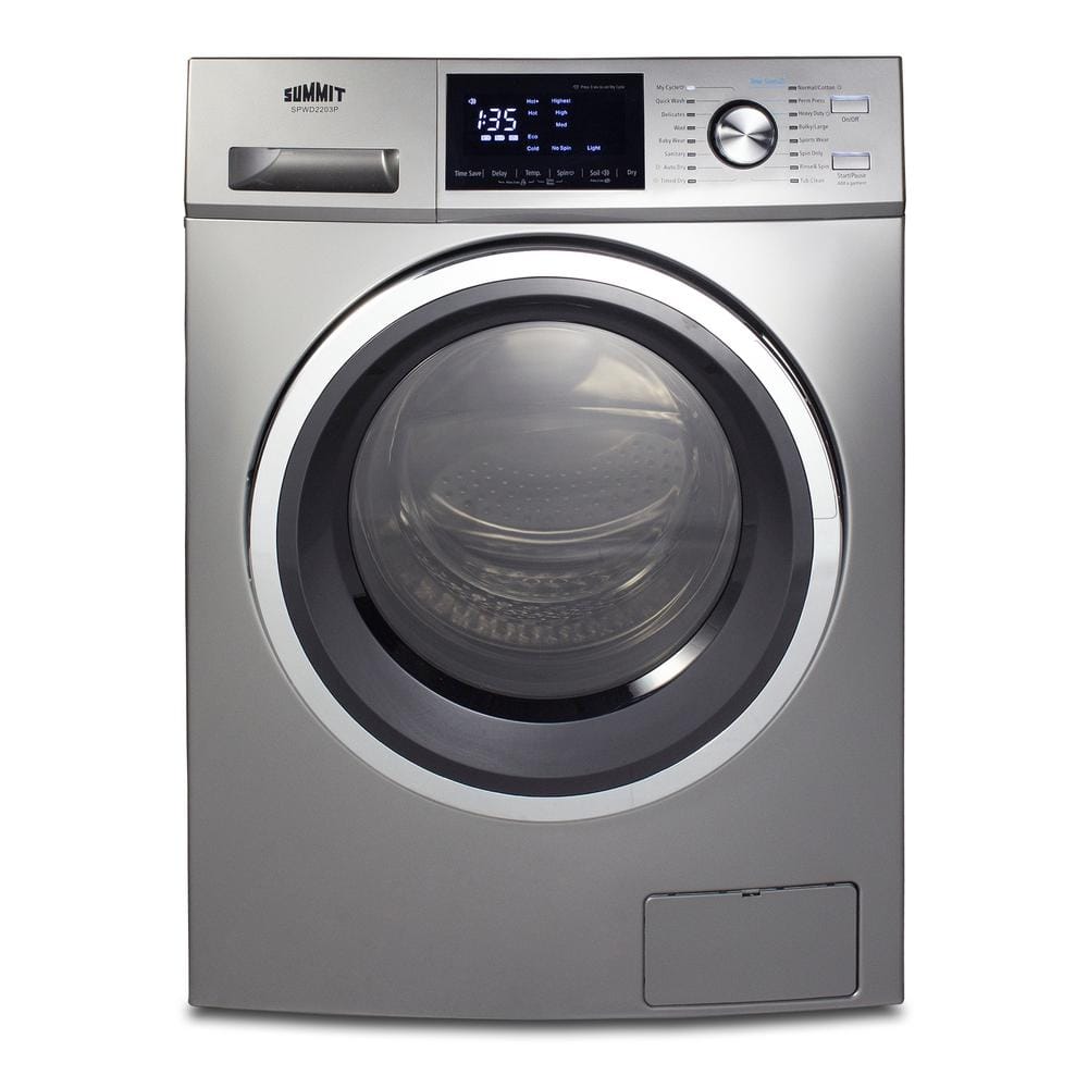 24 in. 2.7 cu. ft. Platinum Electric All-in-One Washer Dryer Combo