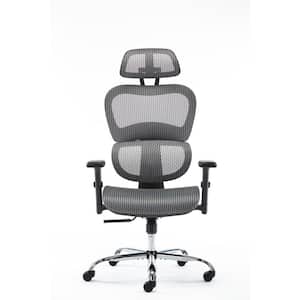 Ergonomic Gray Chair Modern Office Chair with Lumbar Support Breathable Mesh Covering Fully Adjustable Armrests