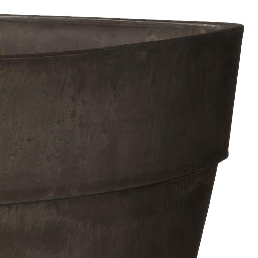 Large Dark Charcoal Recycled Plastic Corner Planter Pot