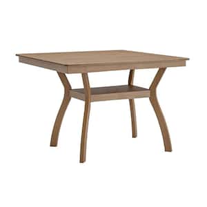64 in. Brown Wood Top 4 Legs Dining Table (Seat of 8)