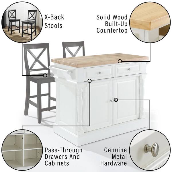 Crosley Furniture White Composite Base with Granite Top Kitchen Island (18-in x 28-in x 36-in) Crosley Furniture White Composite Base with Granite Top Kitchen Island (18-in x 28-in x 36-in)