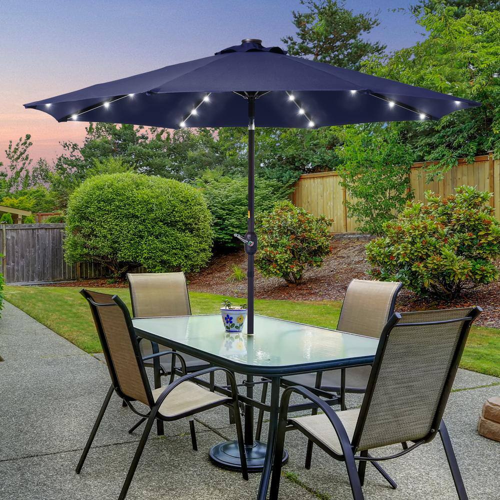Reviews for JOYESERY 9 ft. Solar LED Market Patio Umbrellas with Solar