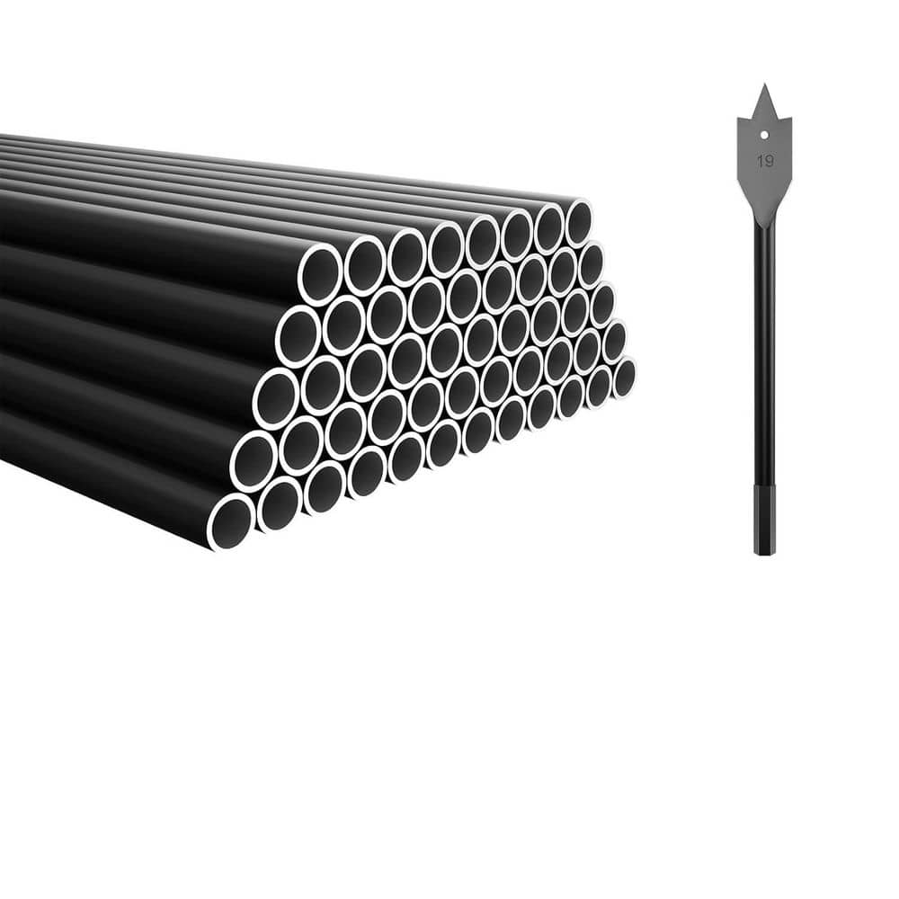 32 in. H x 3/4 in. W Black Aluminum Stair Railing Kit Deck Balusters Outdoor Round Spindles 100-Pack price history on PriceWatchPro