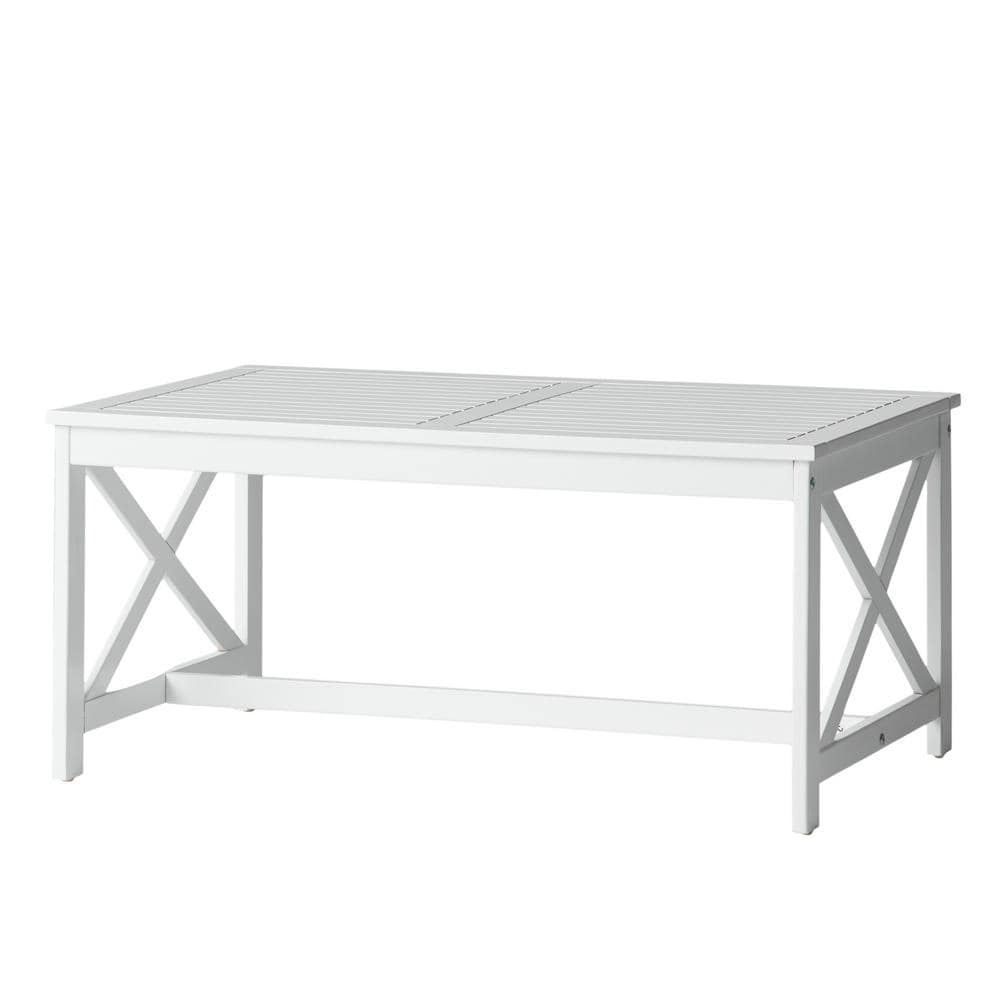 White Wood Indoor Outdoor Coffee Table