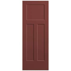 30 in. x 80 in. 3-Panel Winslow Single Bore Hollow Core Red Bluff Molded Composite Interior Door Slab