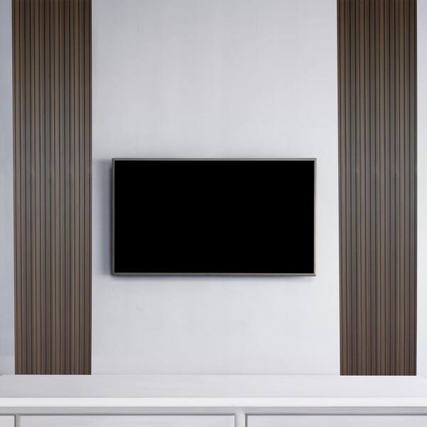 Unbranded 0.83 in. x 6 in. x 8.5 ft. Easy DIY Install Walnut WPC Fluted Decorative Wall Paneling 8-Pack (34 sq. ft./CS)