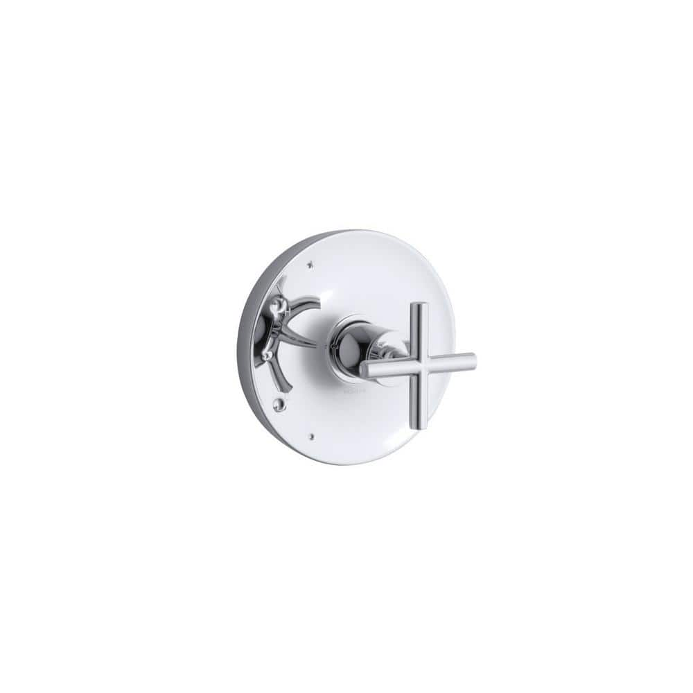 Kohler Purist Rite Temp 1 Handle Tub And Shower Faucet Trim Kit With Cross Handle In Polished 5013