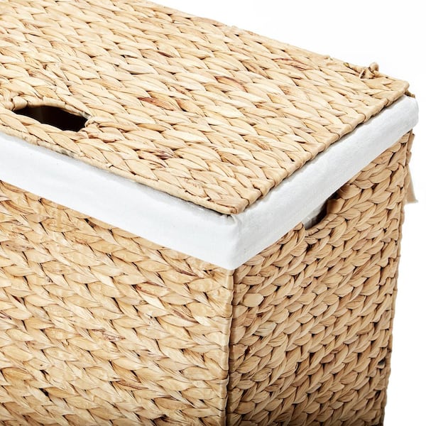 Laundry Basket Canvas Fabric Collapsible Organizer Basket for