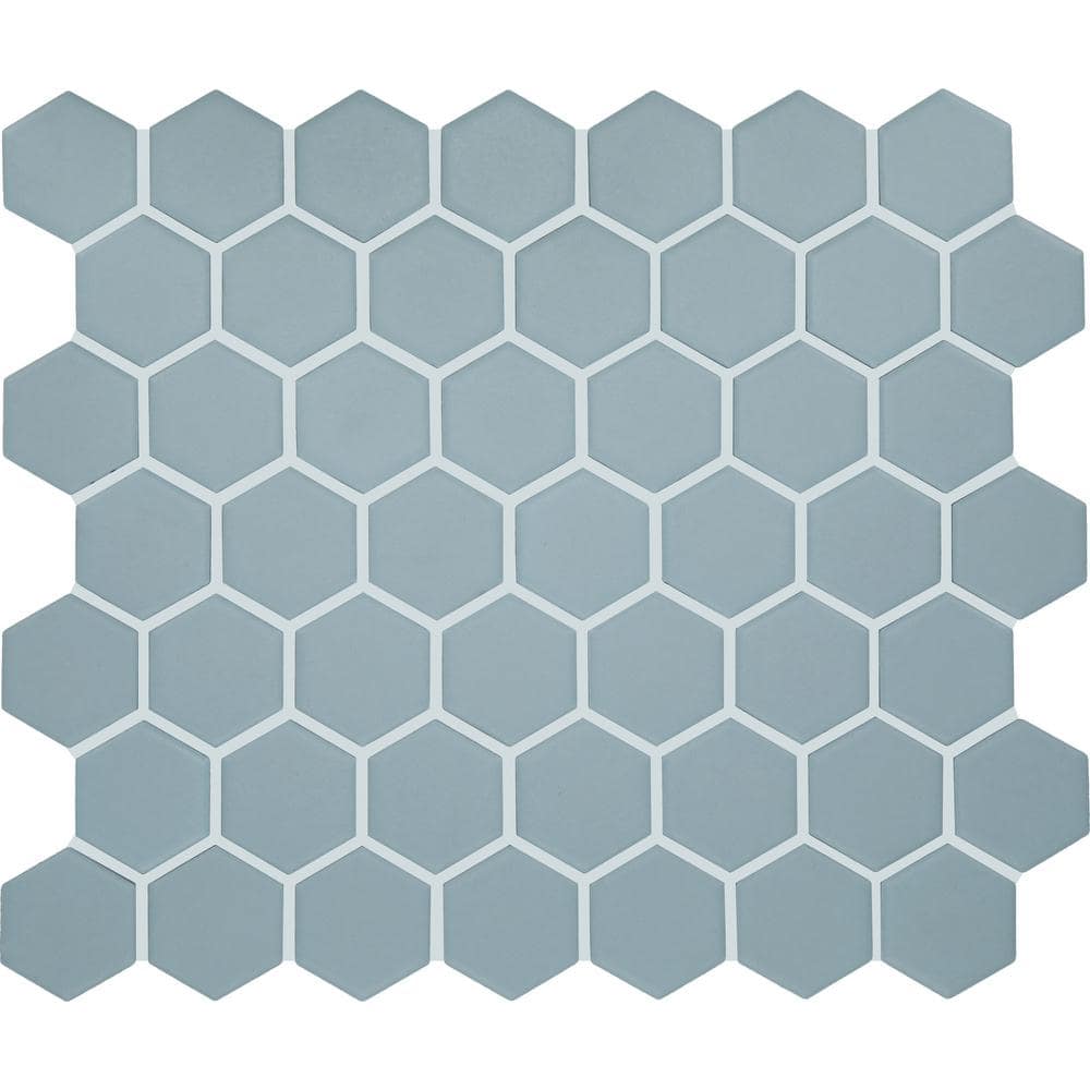 Restore Tide Blue 3 in. x 2-1/2 in. Matte Ceramic Hexagon Mosaic Tile Sample price history on PriceWatchPro