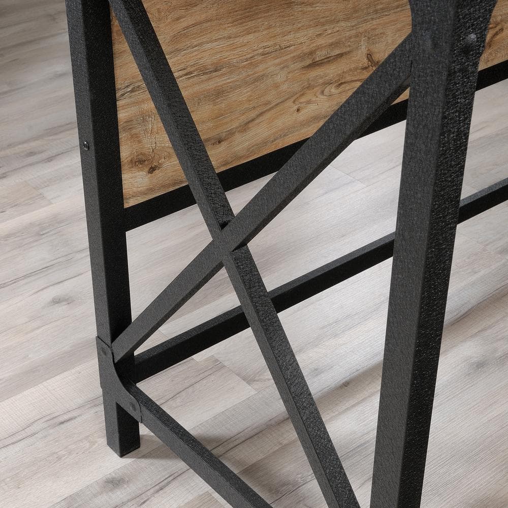 Milled Mesquite L-Shaped Corner Computer Desk with Drawer